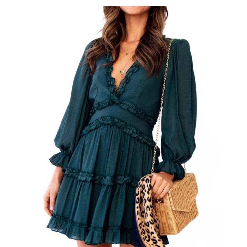NWOT Evaless Mini Long Sleeve Dress